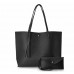 Minimalist Clean Cut Pebbled Faux Leather Tote Womens Shoulder Handbag Minimalist Clean Cut Pebbled Faux Leather Tote Womens Shoulder Handbag